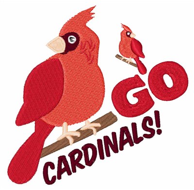 Go Cardinals! Machine Embroidery Design
