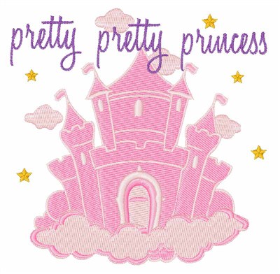 Pretty Princess Castle Machine Embroidery Design