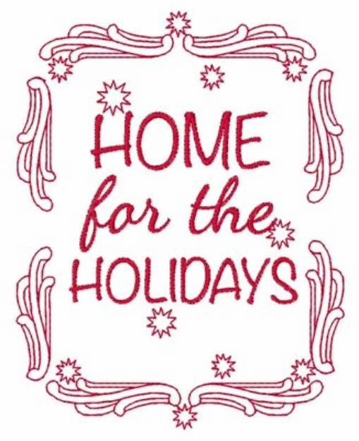 Picture of Home For The Holidays Machine Embroidery Design