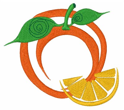 Citrus Orange Machine Embroidery Design