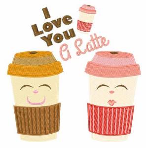 Picture of Love You A Latte Machine Embroidery Design