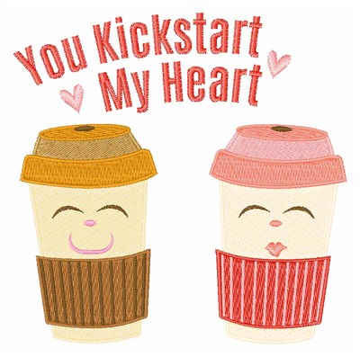 You Kickstart My Heart Machine Embroidery Design