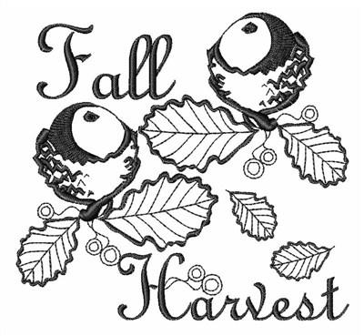 Fall Harvest Machine Embroidery Design