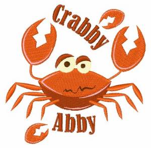 Picture of Crabby Abby Machine Embroidery Design