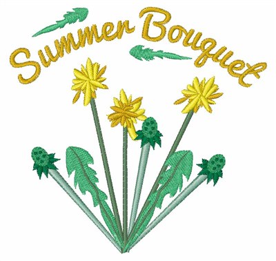 Summer Bouquet Machine Embroidery Design