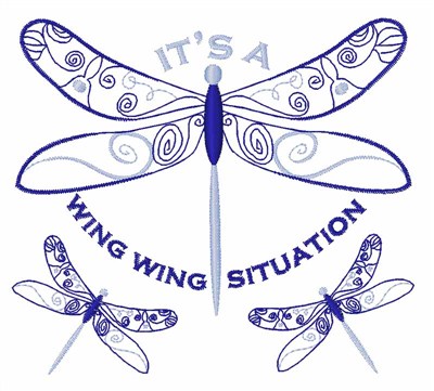 Wing Wing Situation Machine Embroidery Design