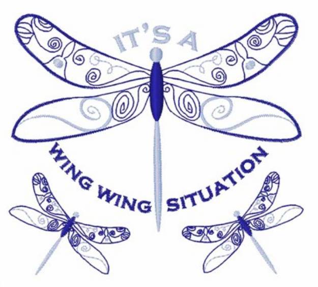 Picture of Wing Wing Situation Machine Embroidery Design