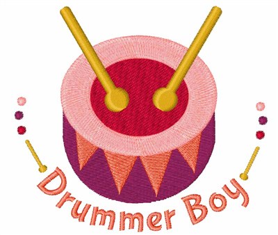 Drummer Boy Machine Embroidery Design