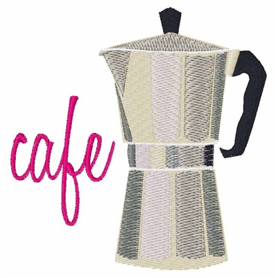 Coffee Cafe Machine Embroidery Design