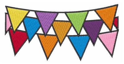 Party Streamers Machine Embroidery Design