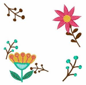 Picture of Spring Florals Machine Embroidery Design