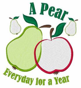 Picture of Pear Everyday Machine Embroidery Design