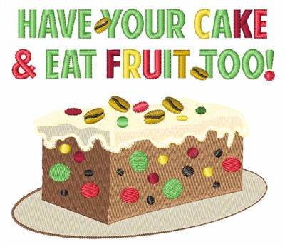 Eat Fruit Too Machine Embroidery Design