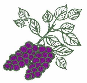 Picture of Grape Clusters Machine Embroidery Design