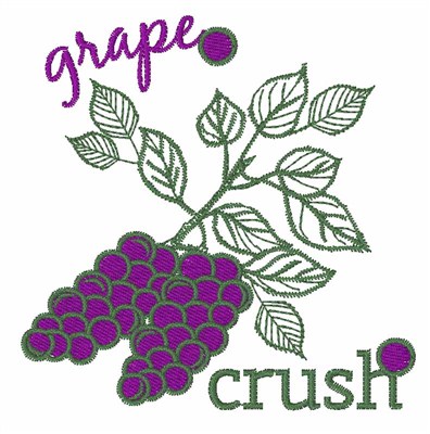 Grape Crush Machine Embroidery Design