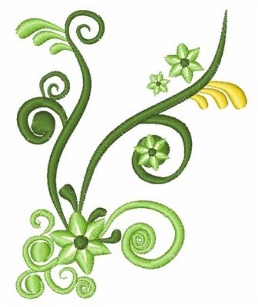 Picture of Swirl Flowers Machine Embroidery Design