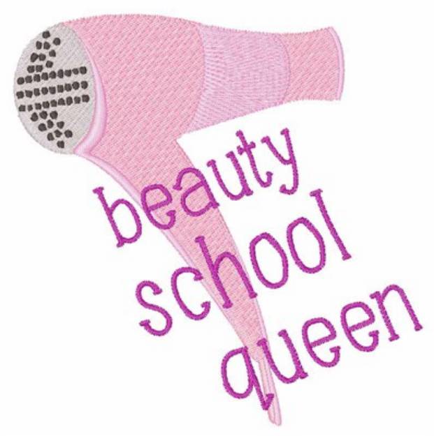 Picture of Beauty School Queen Machine Embroidery Design