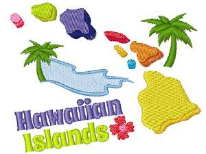 Picture of Hawaiin Islands Machine Embroidery Design