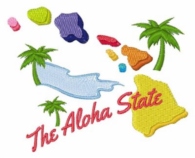 Picture of The Aloha State Machine Embroidery Design