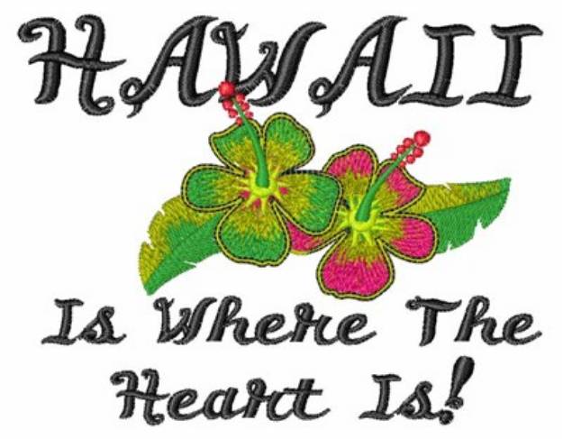 Picture of Heart In Hawaii Machine Embroidery Design