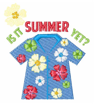 Summer Floral Shirt Machine Embroidery Design