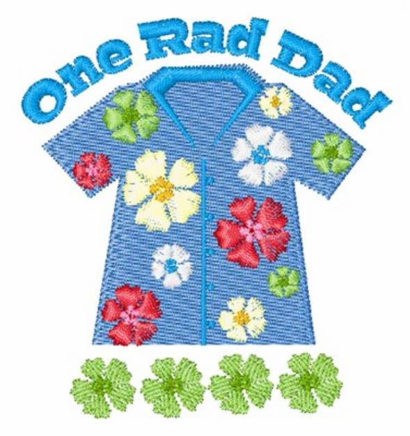 Picture of Floral Dad Shirt Machine Embroidery Design