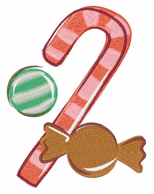Christmas Candy  Machine Embroidery Design