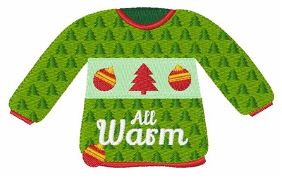 Warm Holiday Sweater Machine Embroidery Design