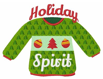 Holiday Spirit Sweater Machine Embroidery Design