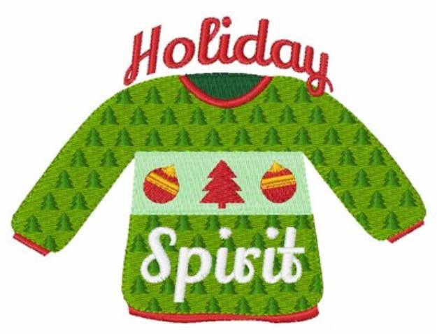 Picture of Holiday Spirit Sweater Machine Embroidery Design