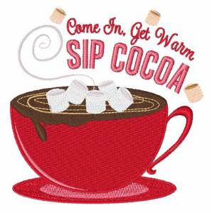 Picture of Sip Cocoa Machine Embroidery Design