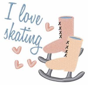 Picture of I Love Skating Machine Embroidery Design