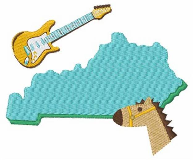 Picture of State Of Kentucky Machine Embroidery Design