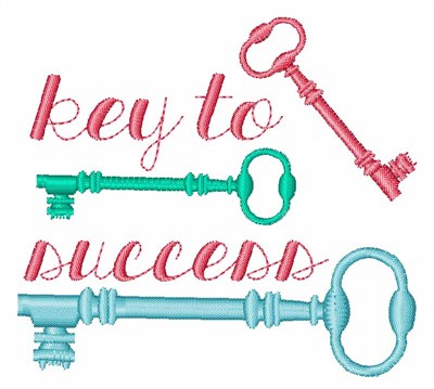 Key To Success Machine Embroidery Design