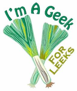 Picture of Geek For Leeks Machine Embroidery Design