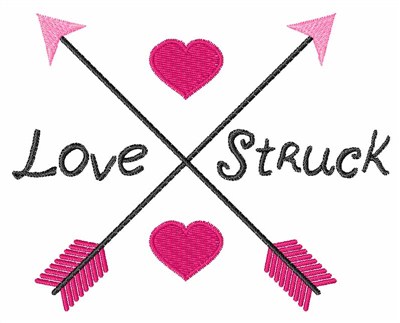 Love Struck Arrows Machine Embroidery Design