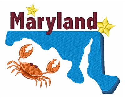 Maryland Crab Machine Embroidery Design