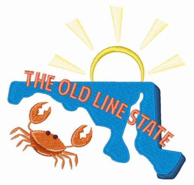 Picture of Old Line State Machine Embroidery Design
