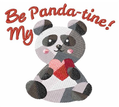 Be My Panda-tine Machine Embroidery Design