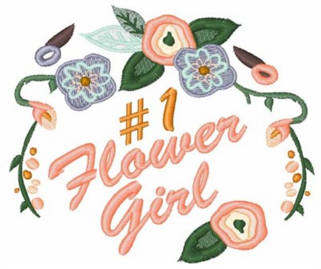 Picture of #1 Flower Girl Machine Embroidery Design