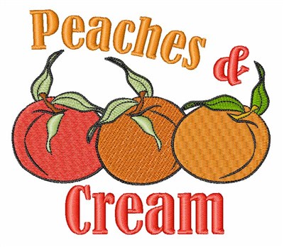 Peaches & Cream Machine Embroidery Design