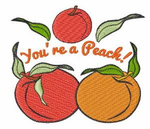 Picture of Youre A Peach Machine Embroidery Design