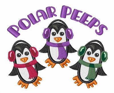 Polar Peeps Machine Embroidery Design