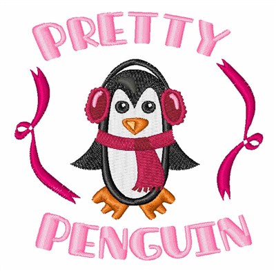 Pretty Penguin Machine Embroidery Design