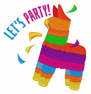 Lets Party Machine Embroidery Design