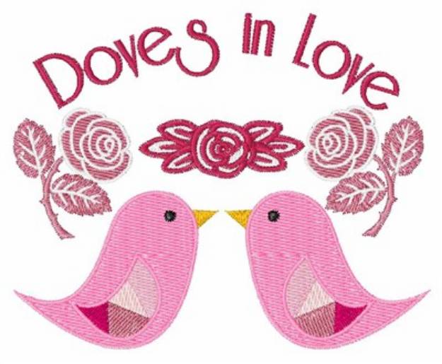 Picture of Doves In Love Machine Embroidery Design