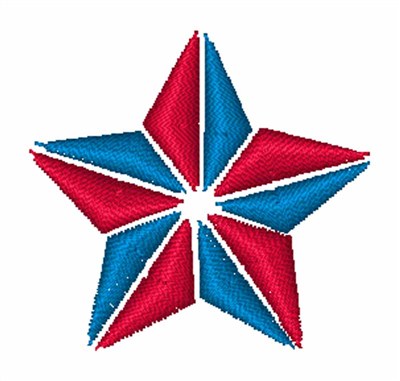 Patriotic Star Machine Embroidery Design