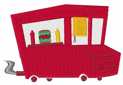 Food Truck Machine Embroidery Design