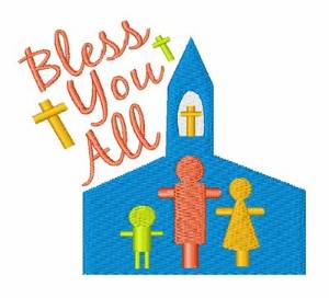 Picture of Bless You All Machine Embroidery Design