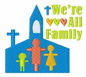 Picture of Were All Family Machine Embroidery Design